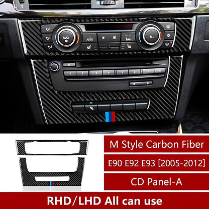 Mavlaro 5D Carbon-Optik CD-Panelblende Style A für BMW E90/E92/E93