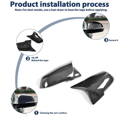 Mavlaro Echtcarbon/Forged-Carbon Spiegelkappen Ersatz für BMW F30/F31/F32/F36 & X1 E84