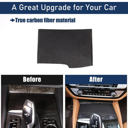 Mavlaro Echtcarbon Mittelkonsole-Schaltbereich Blende für BMW 5er G30/G31 2018-2023 Linkslenker