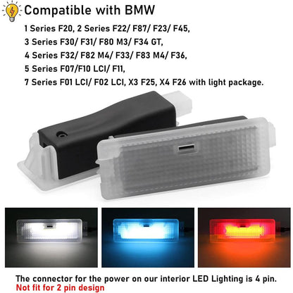Mavlaro LED Fußraum Ambient Light 2 Stück für BMW F20/F22/F30/F32/F10/F01/X3/X4
