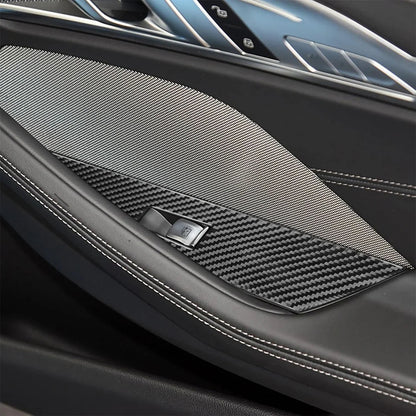 Mavlaro Echtcarbon Fensterheberschalter-Blende für BMW 8er G14/G15/G16 2019-2022