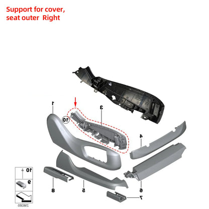Mavlaro Sitzschienen-Abdeckung Ersatz für BMW 5er/6er/7er/X5/X6 OE 52107317458/59