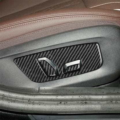 Mavlaro Echtcarbon Sitzverstellung Blenden 6-teilig für BMW 5er G30/G31 2017-2023