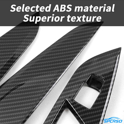 Mavlaro Carbon-Look Fensterheberschalter-Blenden 4-teilig für BMW 4er G22/G23/G26 & i4 2021-2025