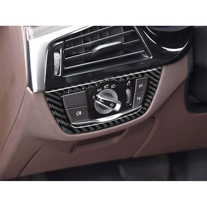 Mavlaro Echtcarbon Lichtschalterblende für BMW 5er G30 Linkslenker