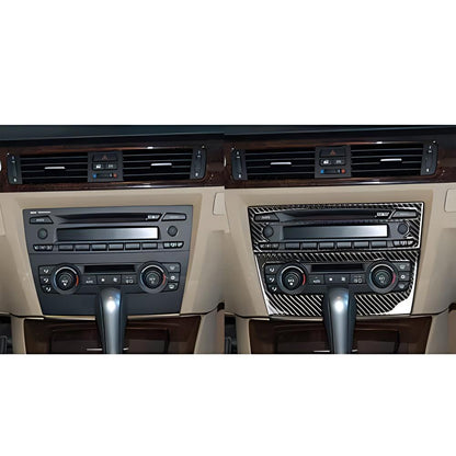 Mavlaro Echtcarbon CD- und Klimabedienteil-Blende Style C für BMW E90/E92/E93