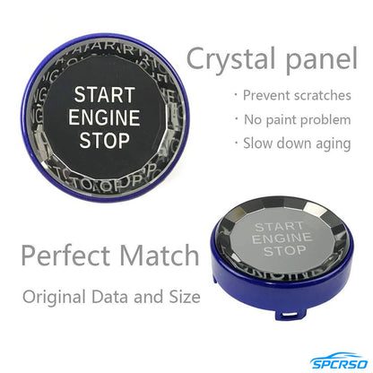 Mavlaro Kristall Start-Stop-Knopf Ersatz 23 mm für BMW E90/E91/E92/E93/E60/E70/E71
