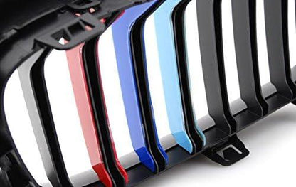 Mavlaro M-Farben Nieren-Zierstreifen für BMW 4er F32/F33/F36 2014-2018 9 Streben