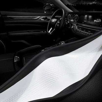 Mavlaro Nappa-Leder Lenkradbezug Slim Fit für BMW Lenkräder 14,5-15 Zoll Schwarz
