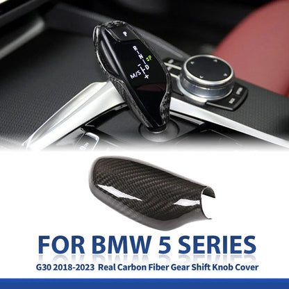 Mavlaro Echtcarbon Schaltknauf-Abdeckung für BMW 5er G30/G31 2018-2023 Linkslenker