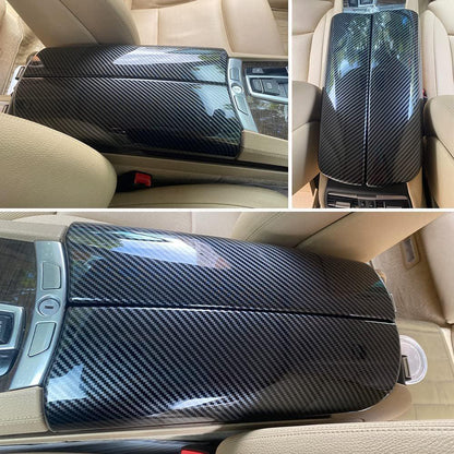 Mavlaro Mittelarmlehnen-Ablagefach-Abdeckung in Carbon-Optik für BMW 7er F01/F02