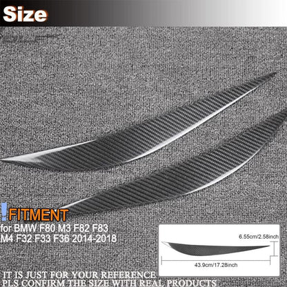 Mavlaro 3K Echtcarbon Scheinwerferblenden 3M für BMW M3 F80 M4 F82/F83 & 4er F32-F36