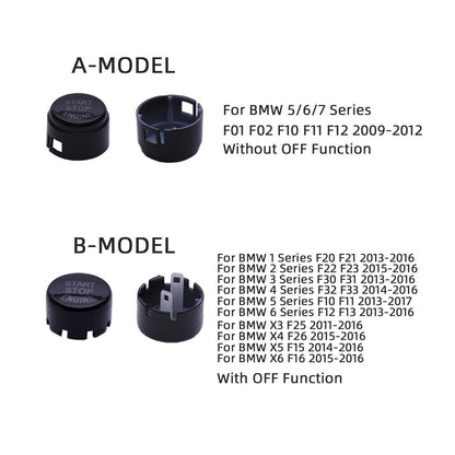 Mavlaro Start-Stop-Knopf Ersatz A/B für BMW F10/F20/F30/F32/F25/F15 2009-2017