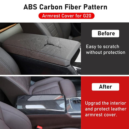 Mavlaro Mittelarmlehnen-Abdeckung in Carbon-Optik für BMW 3er G20 / 4er G22