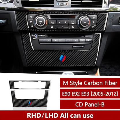 Mavlaro 5D Carbon-Optik CD-Panelblende Style B für BMW E90/E92/E93
