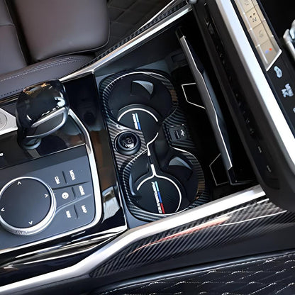 Mavlaro Carbon-Optik Getränkehalter Zierblende Mittelkonsole für BMW 3er G20