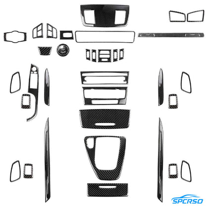 Mavlaro 37PCS Real Carbon Fiber Full Interior Trim Cover Kit for BMW 3 Series E90 E92 (2005–2012)