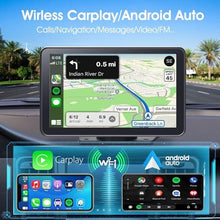 Mavlaro Tragbarer 7 Zoll Wireless CarPlay Bildschirm mit Android Auto & Rückfahrkamera