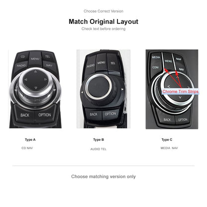 Mavlaro CIC iDrive Multimedia-Tasten Ersatzset für BMW E/F Modelle