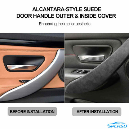 Mavlaro Alcantara-style suede Door Handle Outer & Inside Cover – Fits BMW F30 F80 F31 F32 (2012-2019)