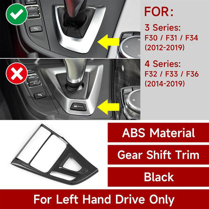 Mavlaro Schaltkulissen-Panelblende in Carbon-Optik für BMW F30/F31/F34 & F32/F33/F36