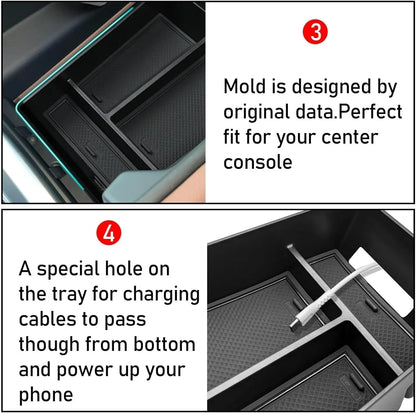 Mavlaro Mittelkonsole Organizer für BMW X5 G05 2019-2025 X6 G06 2020-2025 X7 G07 2019-2025