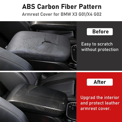 Mavlaro Mittelarmlehnen-Abdeckung in Carbon-Optik für BMW X3 G01 / X4 G02
