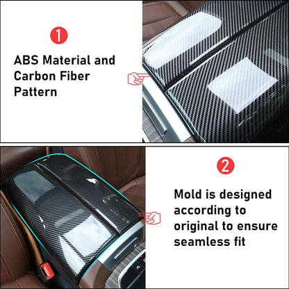 Mavlaro Carbon-Optik Mittelarmlehnen-Abdeckungen für BMW X5 G05 / X6 G06 / X7 G07 (2019-2026)