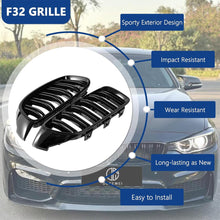 Mavlaro Nieren Kühlergrill Schwarz für BMW 4er F32/F33/F36 2014-2019 & M3 F80 M4 F82 2015-2019
