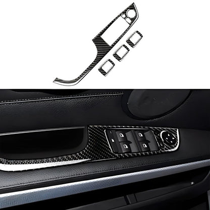 Mavlaro Echtcarbon Fensterheberschalter-Blenden 4-teilig für BMW 3er E90