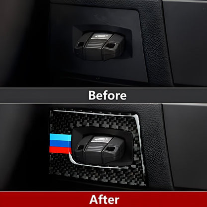 Mavlaro 5D Carbon-Optik Start-Stopp-Knopfrahmen für BMW E90/E91/E92/E93