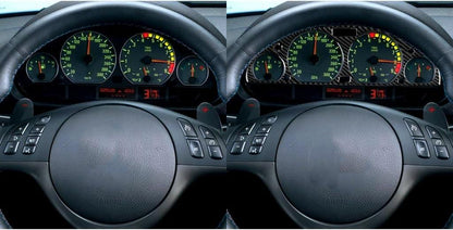 Mavlaro Echtcarbon Tachorahmen / Instrumentenrahmen für BMW 3er E46 1998-2006