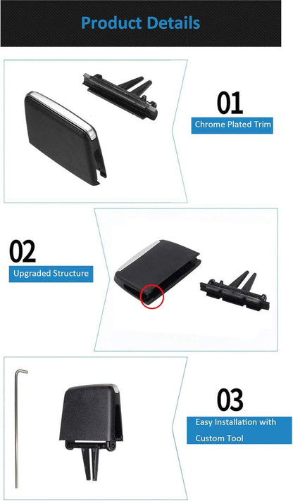 Mavlaro Lüftungsdüsen Clip Reparatur hinten für BMW X5 E70 2006-2012 & X6 E71 2008-2013