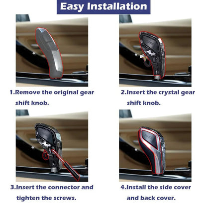 Mavlaro Crystal LED Gangwahlschalter für BMW 3er F30/F31/F34 2013-2019 Linkslenker