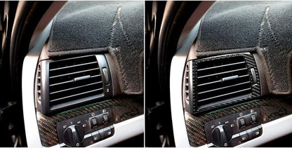Mavlaro Echtcarbon seitliche Lüftungsdüsen-Rahmen links/rechts für BMW 3er E46 1998-2005