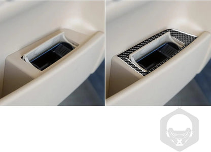 Mavlaro Echtcarbon Fondtür-Aschenbecher Blende für BMW 5er E60 2004-2010