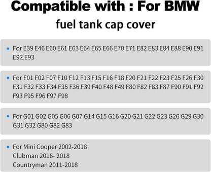 Mavlaro Universelle Echtcarbon Tankdeckel-Blende für BMW E/F/G Serien, X Modelle & Z4