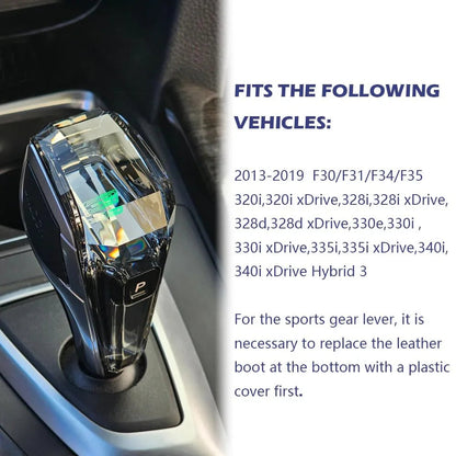 Mavlaro Crystal LED Gangwahlschalter für BMW 3er F30/F31/F34 2013-2019 Linkslenker