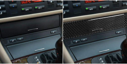 Mavlaro Echtcarbon Schaltknopf-Rahmen & CD-Blende für BMW 3er E46 1998-2004