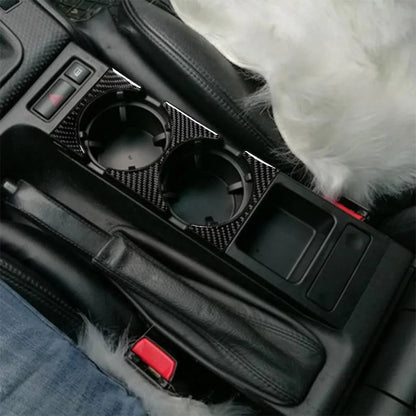 Mavlaro Echtcarbon Getränkehalter-Rahmen Mittelkonsole für BMW 3er E46 1998-2005