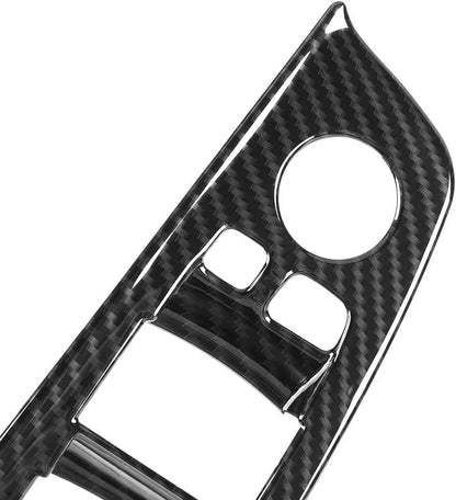 Mavlaro Fensterheberschalter Rahmen 4-teilig Carbon-Optik/Silber für BMW 5er G30 2017-2018