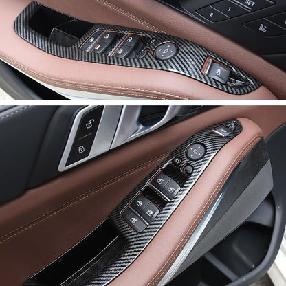 Mavlaro Carbon-Look Fensterheberschalter-Blenden für BMW X5 G05 & X7 G07 2019-2024