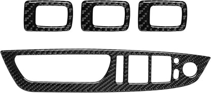 Mavlaro Carbonfaser Fensterheberschalter-Blenden 4-teilig für BMW X5 E70 & X6 E71 2008-2013