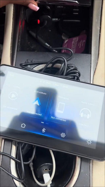 Mavlaro Tragbarer 7 Zoll Wireless CarPlay Bildschirm mit Android Auto & Rückfahrkamera