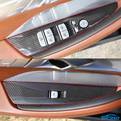 Mavlaro Echtcarbon Fensterheberschalter-Blenden 2-teilig für BMW 8er G14/G15 2019-2023
