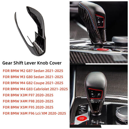 Mavlaro Echtcarbon Schaltknauf-Abdeckung für BMW M2/M3/M4 G80/G82/G87 & X3M/X4M/X5M/X6M