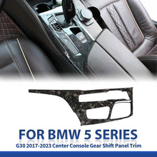 Mavlaro Echtcarbon/Forged-Carbon Schaltpanel-Blende für BMW 5er G30 2017-2023 Linkslenker
