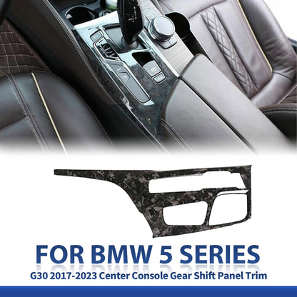 Mavlaro Echtcarbon/Forged-Carbon Schaltpanel-Blende für BMW 5er G30 2017-2023 Linkslenker