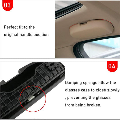 Sunglasses Holder for BMW 1 3 5 6 7 X3 X5 X7 Series, Driver Side Overhead Glasses Case Storage Box Replacement (Fits: F30 F31 F80 F34 F10 F11 F25 G20 G30 G31 G32 G11 G12 G01 G05 G07)