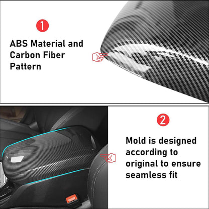 Mavlaro Mittelarmlehnen-Abdeckung in Carbon-Optik für BMW X3 G01 / X4 G02